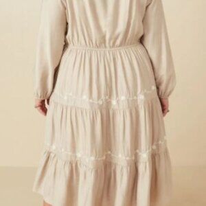 Hayden Los Angeles Embroidered Tiered Dress, Women's Size 2XL
